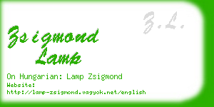 zsigmond lamp business card